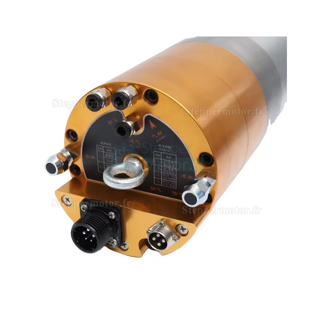 5,5K 380V triphas&eacute; moteur de broche ATC (Changement d'outil automatique) refroidi par eau JGLF-5.5K 12,000-24,000 tr/min ISO30 / BT30